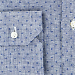 Barba Napoli Blue Polka Dot Shirt - Slim - (BND2U218U10) - Parent