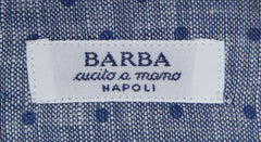 Barba Napoli Blue Polka Dot Shirt - Slim - (BND2U218U10) - Parent