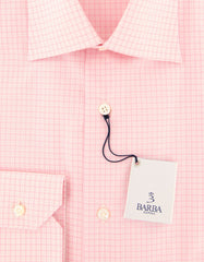 Barba Napoli Pink Plaid Shirt - Slim - (BND2U1101U10) - Parent