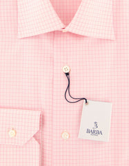 Barba Napoli Pink Plaid Shirt - Slim - (BND2U1101U10) - Parent
