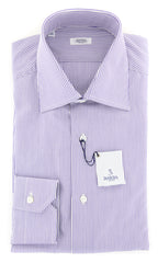 Barba Napoli Purple Striped Shirt - Slim - 15/38 - (D2U1677U10T)