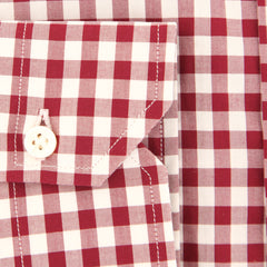 $325 Barba Napoli Red Check Shirt - Slim - (BNU01730U10T) - Parent