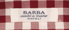 $325 Barba Napoli Red Check Shirt - Slim - (BNU01730U10T) - Parent