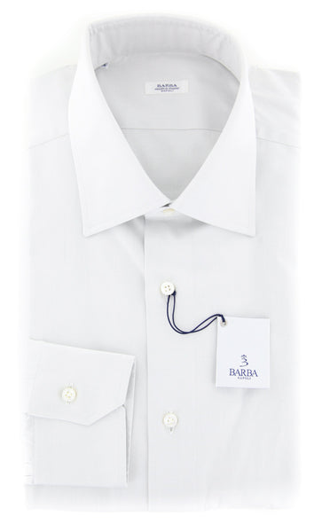 Barba Napoli Light Gray Solid Shirt - Slim - (BNU02079U10T) - Parent