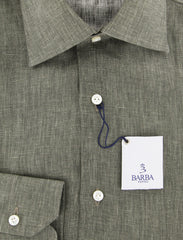 Barba Napoli Olive Green Shirt - Slim - (D2U2358U10T) - Parent