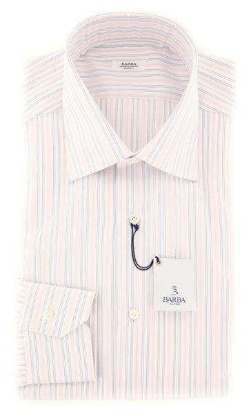 Barba Napoli Pink Striped Shirt - Slim - (BND2U2742U10) - Parent