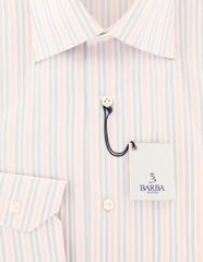 Barba Napoli Pink Striped Shirt - Slim - (BND2U2742U10) - Parent