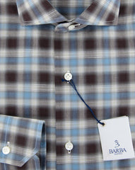 Barba Napoli Brown Plaid Shirt - Full - (DA2000R271U02T) - Parent