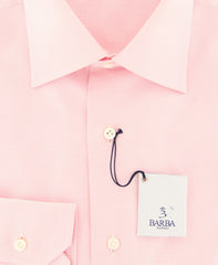 Barba Napoli Pink Micro-Check Cotton Shirt - Full - (U4) - Parent