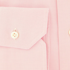 Barba Napoli Pink Micro-Check Cotton Shirt - Full - (U4) - Parent