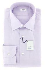Barba Napoli Purple Micro-Check Cotton Shirt - Full - 16.5/42 - (U3)