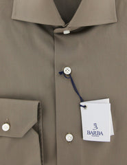 Barba Napoli Brown Solid Shirt - Extra Slim - (380812U13T) - Parent