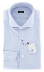 Barba Napoli Light Blue Striped Shirt - Extra Slim - 15/38 - (I14536503)