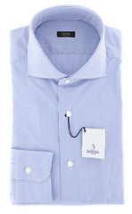 Barba Napoli Blue Striped Shirt - Extra Slim - 15/38 - (I14536513U13R)