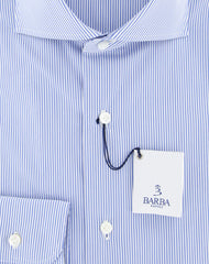 Barba Napoli Blue Striped Shirt - Extra Slim - (I14536513U13R) - Parent