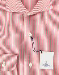 Barba Napoli Red Striped Shirt - Extra Slim - (I151667U13R) - Parent