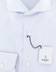 Barba Napoli Light Blue Striped Shirt - Extra Slim - (I153642U13R) - Parent