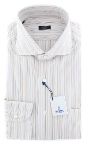 Barba Napoli Brown Shirt - Extra Slim