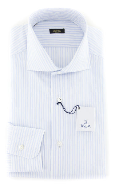 Barba Napoli Light Blue Striped Shirt - X Slim - (I14540402U13R) - Parent