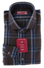 Barba Napoli Brown Shirt - Extra Slim - 15.5/39 - (LIU73R455002Q)
