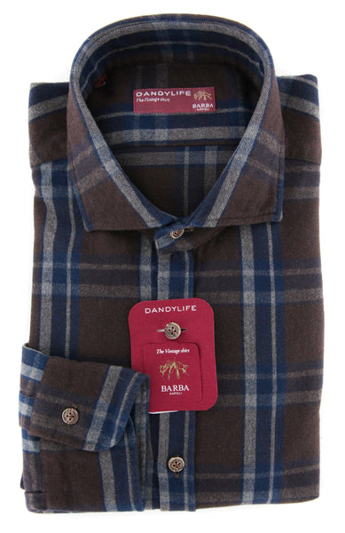Barba Napoli Brown Shirt - Extra Slim - (LIU73R455002Q) - Parent