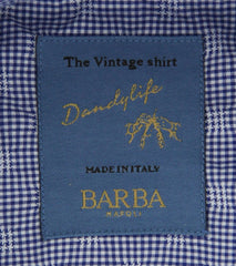 Barba Napoli Blue Micro-Check Shirt - Extra Slim - (BNLI49782U13R) - Parent