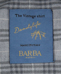 Barba Napoli Gray Plaid Shirt - Extra Slim - (BN600ST4) - Parent