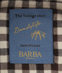 Barba Napoli Brown Check Shirt - Extra Slim - (BN6474102X) - Parent