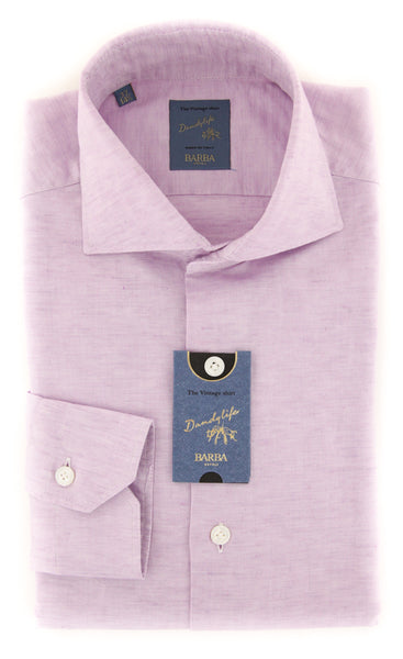Barba Napoli Lavender Purple Melange Shirt - Extra Slim - (BNLIU188U13T) - Parent