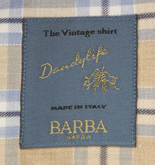 Barba Napoli Beige Plaid Shirt - Extra Slim - (BNU02470U13T) - Parent