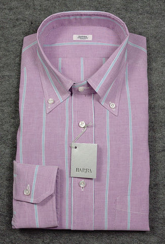 Barba Napoli Pink Shirt – Size: 17 US / 43 EU