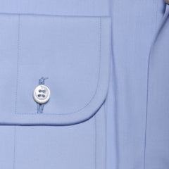 Brioni Light Blue Solid Cotton Shirt - Slim - (BR818225) - Parent