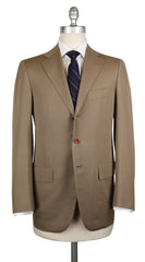 Cesare Attolini Beige Wool Solid Suit - 36/46 - (CA89172)