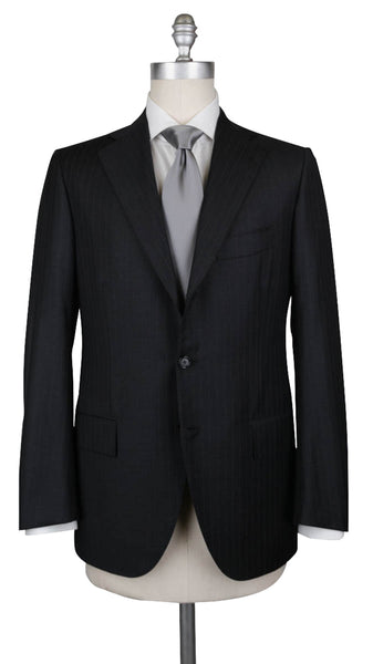 Cesare Attolini Charcoal Gray Super 150's Wool Striped Suit - (334) - Parent