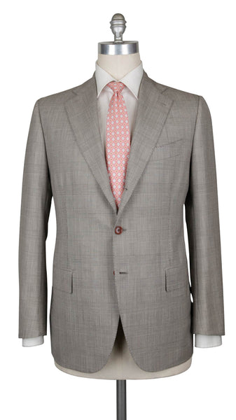 Cesare Attolini Brown Super 110's Plaid Suit - (348) - Parent