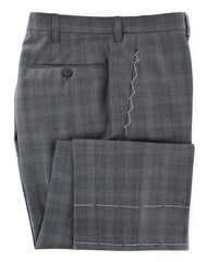 $6925 Cesare Attolini Gray Wool Window Pane Suit - (CA829269) - Parent