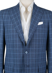 Cesare Attolini Blue Wool Plaid Sportcoat - (210) - Parent