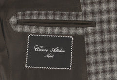 Cesare Attolini Dark Brown Wool Check Sportcoat - (205) - Parent