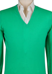 Cesare Attolini Green Sweater - V-Neck - (KW109T10KWJAI) - Parent