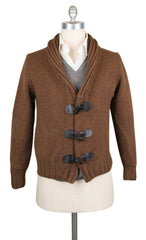 $1800 Cesare Attolini Brown Cashmere Sweater - Cardigan - Medium/50 - (CAWSBRN1)