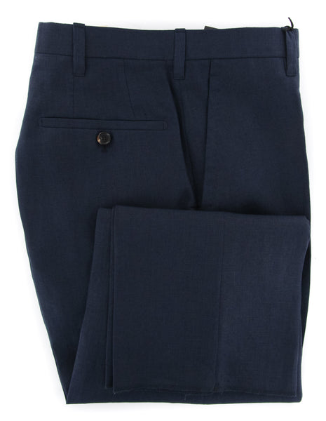 Cesare Attolini Dark Blue Pants - Slim - (CAPUW0S10LA07B31) - Parent
