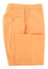 Cesare Attolini Orange Solid Pants - Slim - 30/46 - (CAS10CA17O11)