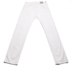 Cesare Attolini White Solid Cotton Blend Pants - Slim - (1075) - Parent