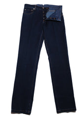 Cesare Attolini Denim Blue Solid Jeans - Slim -  32/48 - (1174)