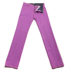Cesare Attolini Purple Solid Jeans - Slim - (1142) - Parent