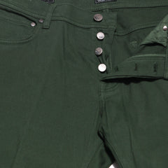 Cesare Attolini Green Solid Cotton Pants - Slim - (1041) - Parent