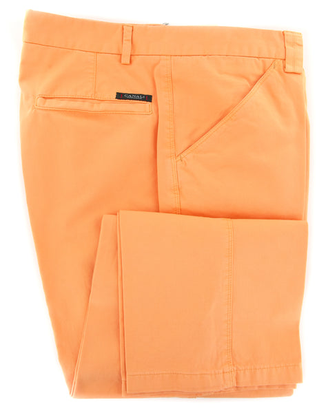 Canali Orange Solid Pants - Slim - (970469095876) - Parent