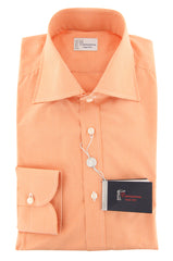 New Donnanna Orange Micro-Check Shirt - Extra Slim - 15.5/39 - (MCOORGWR1)