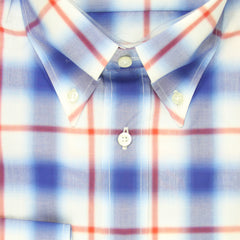 Etro Blue Window Pane Cotton Shirt - Extra Slim - 15.5/39 - (L1)