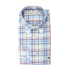 Etro Light Blue Plaid Cotton Shirt - Extra Slim - 15.75/40 - (GR)